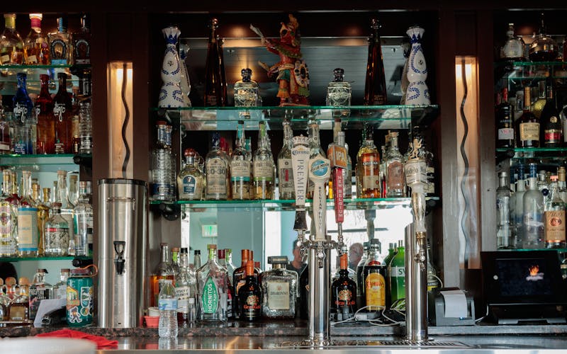 Bar and counter area inside Seasons pizza